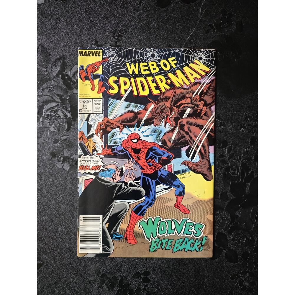 Marvel Comics Web Of Spider-Man #51 Wolves Bite Back 1989 Newsstand
